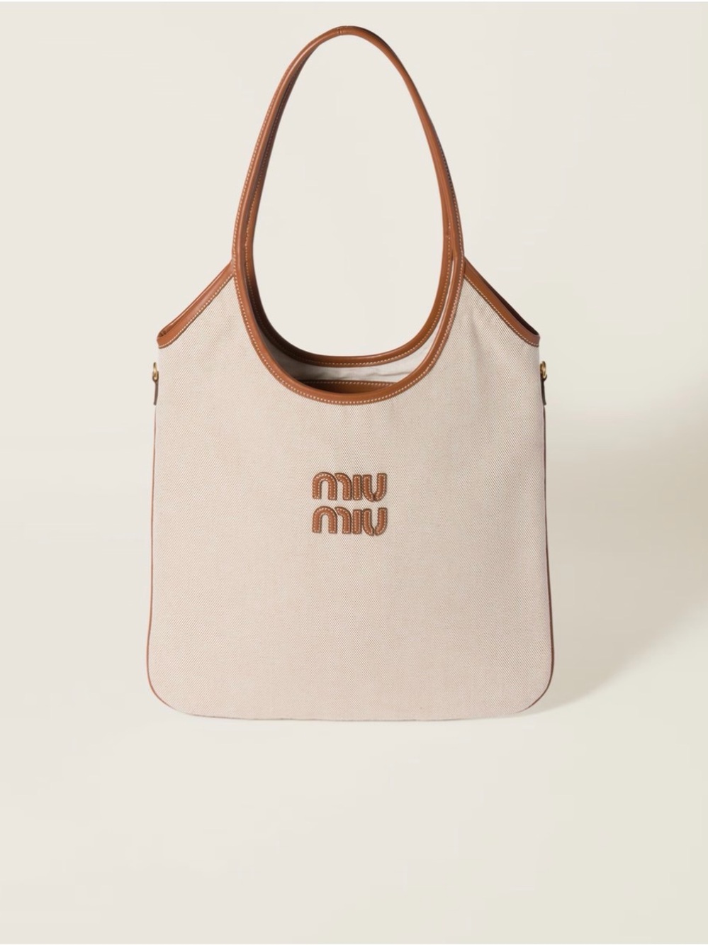 Miu Miu Ivy canvas and leather bag